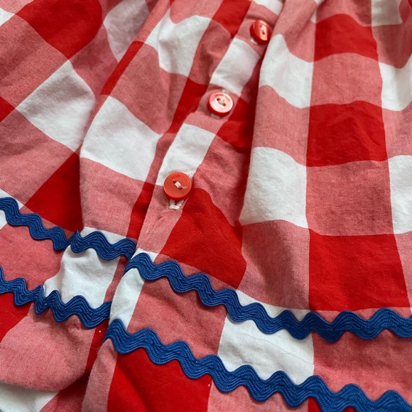Jacadi Red Gingham Dress 12M - Picture 4 of 4